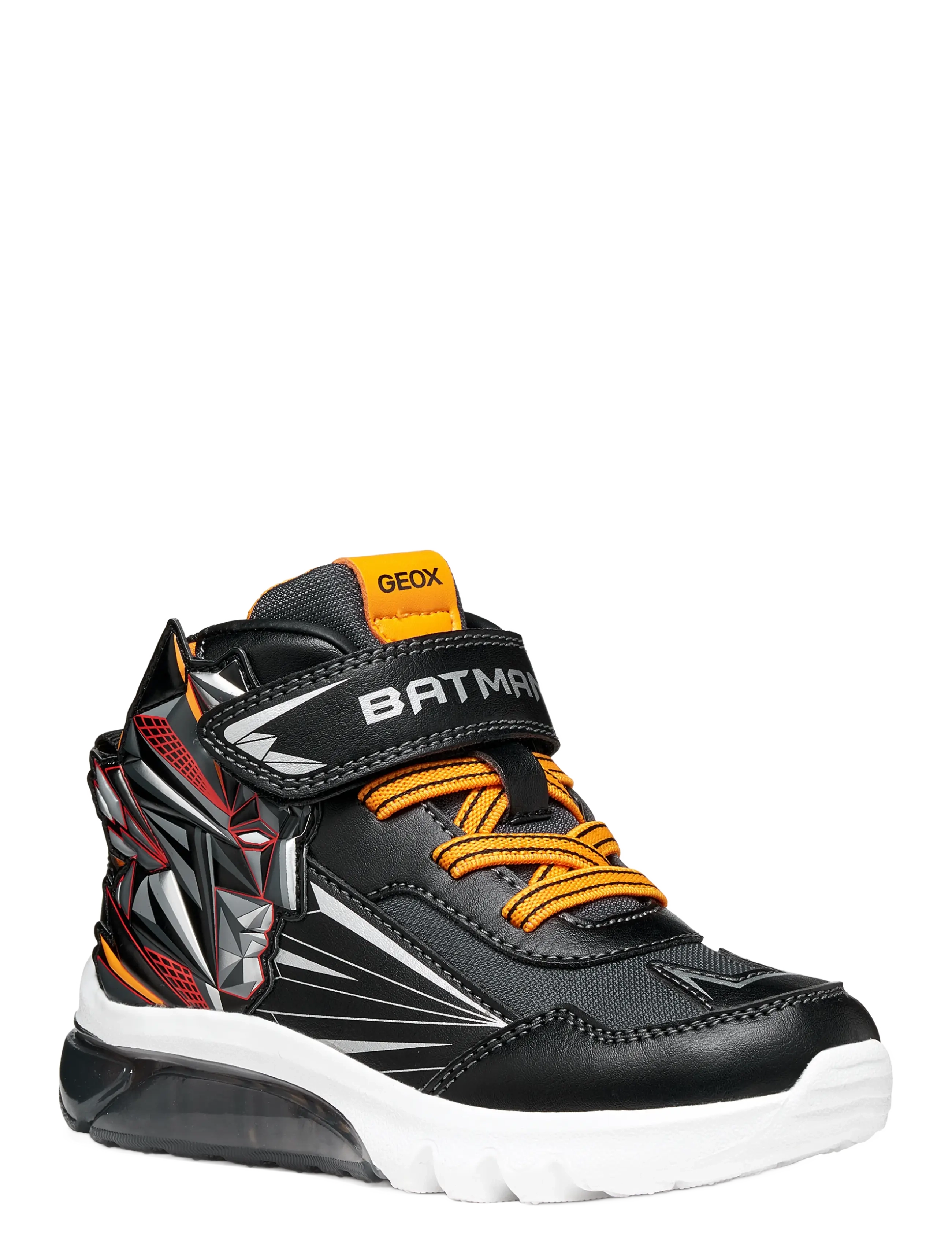 GEOX J CIBERDRON BOY E - Tagasi kooli - BLACK/LIGHT ORANGE / black