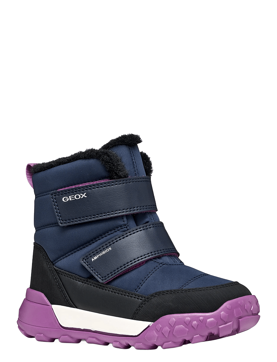GEOX - J TREKKYUP GIRL B AB - winterstiefel - navy/cyclamen - 0