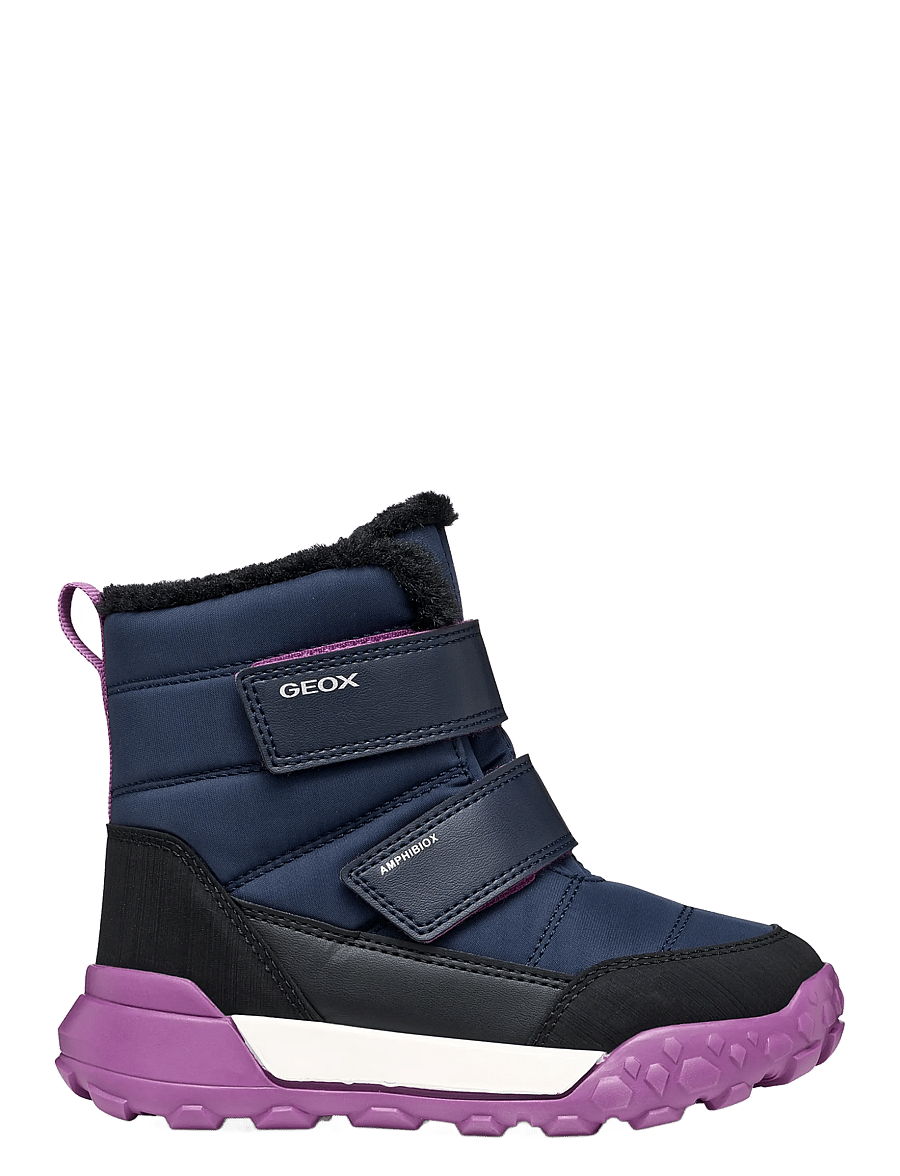 GEOX - J TREKKYUP GIRL B AB - winterstiefel - navy/cyclamen - 1