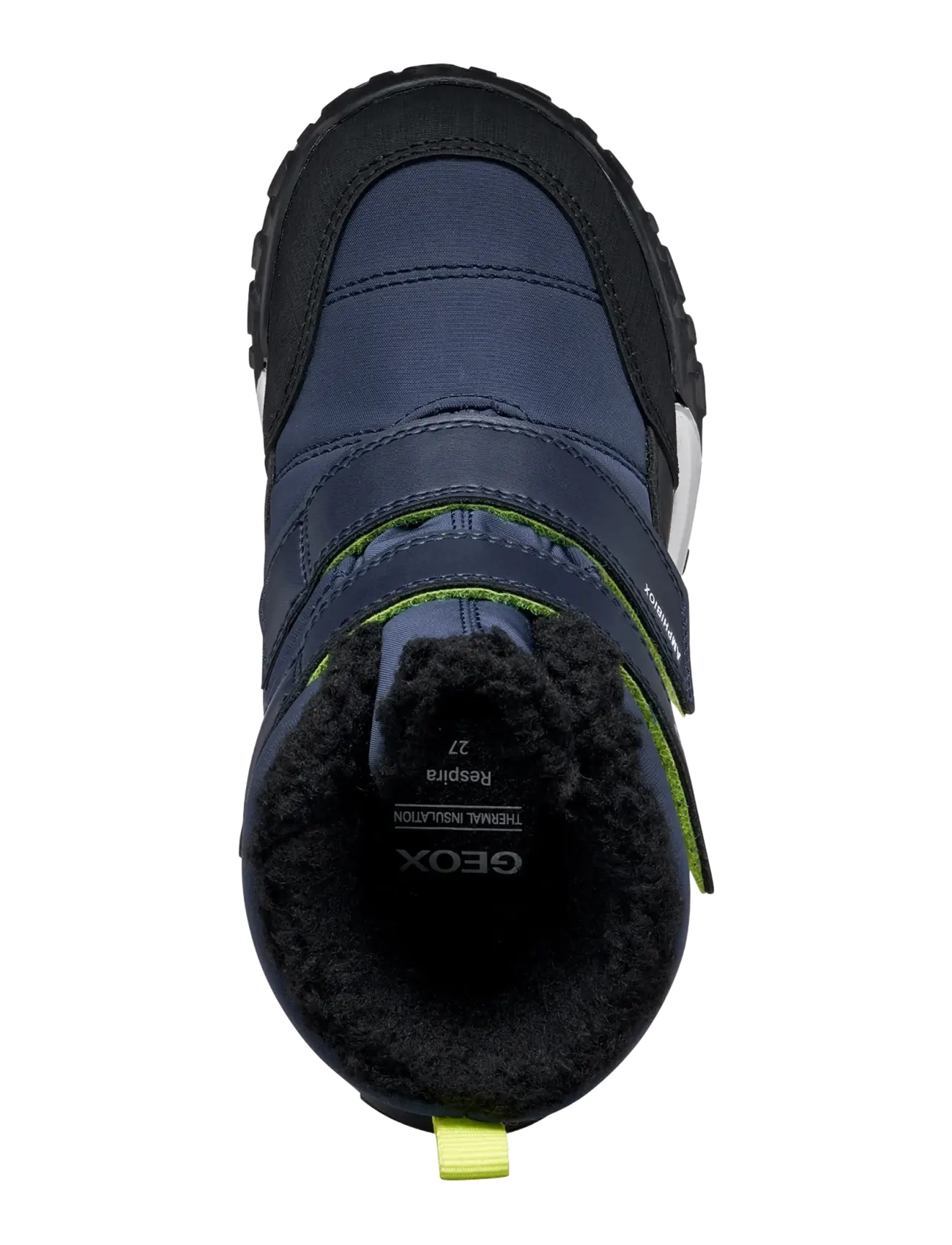 GEOX - J TREKKYUP BOY B ABX - winterstiefel - navy/lime - 2
