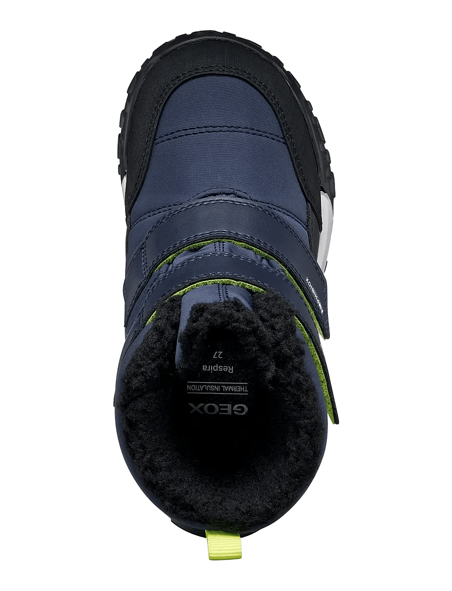 GEOX - J TREKKYUP BOY B ABX - winterstiefel - navy/lime - 2