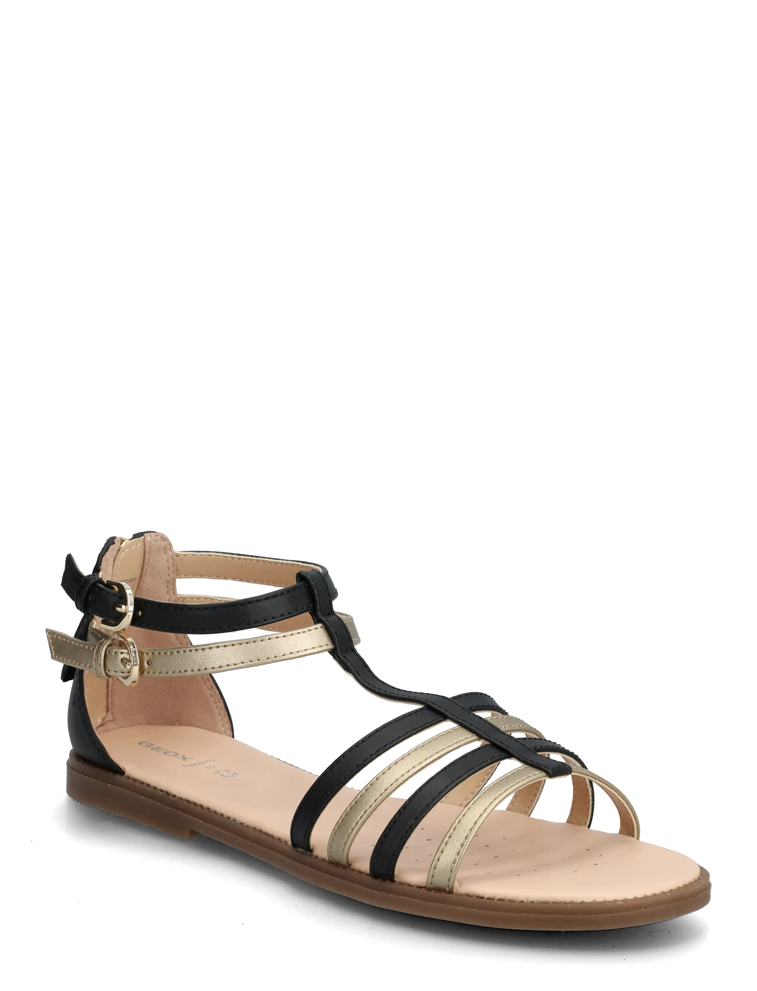GEOX J SANDAL KARLY GIRL - Sko - BLACK/PLATINUM / black