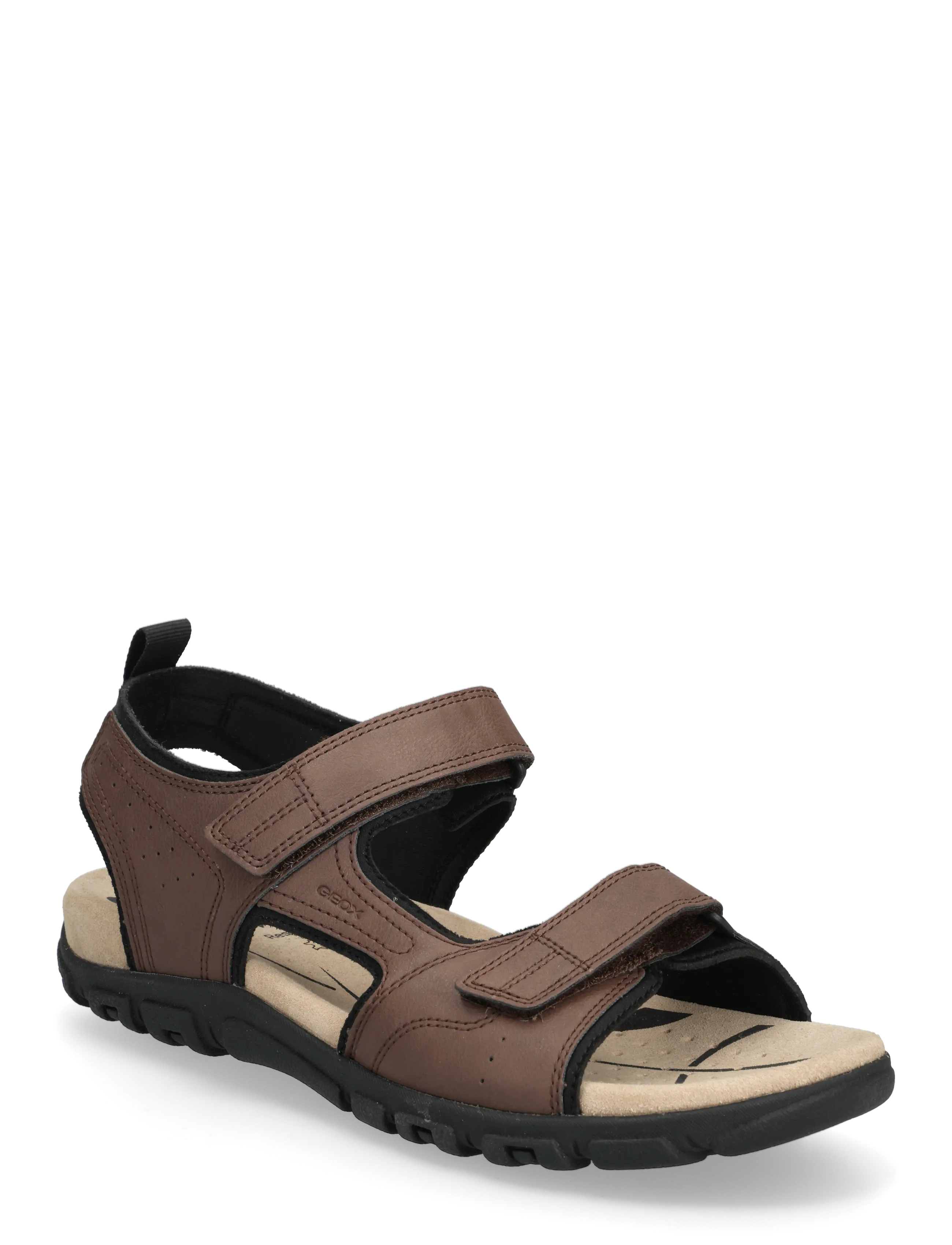 GEOX UOMO SANDAL STRADA B - Schuhe - DARK BROWN / brown