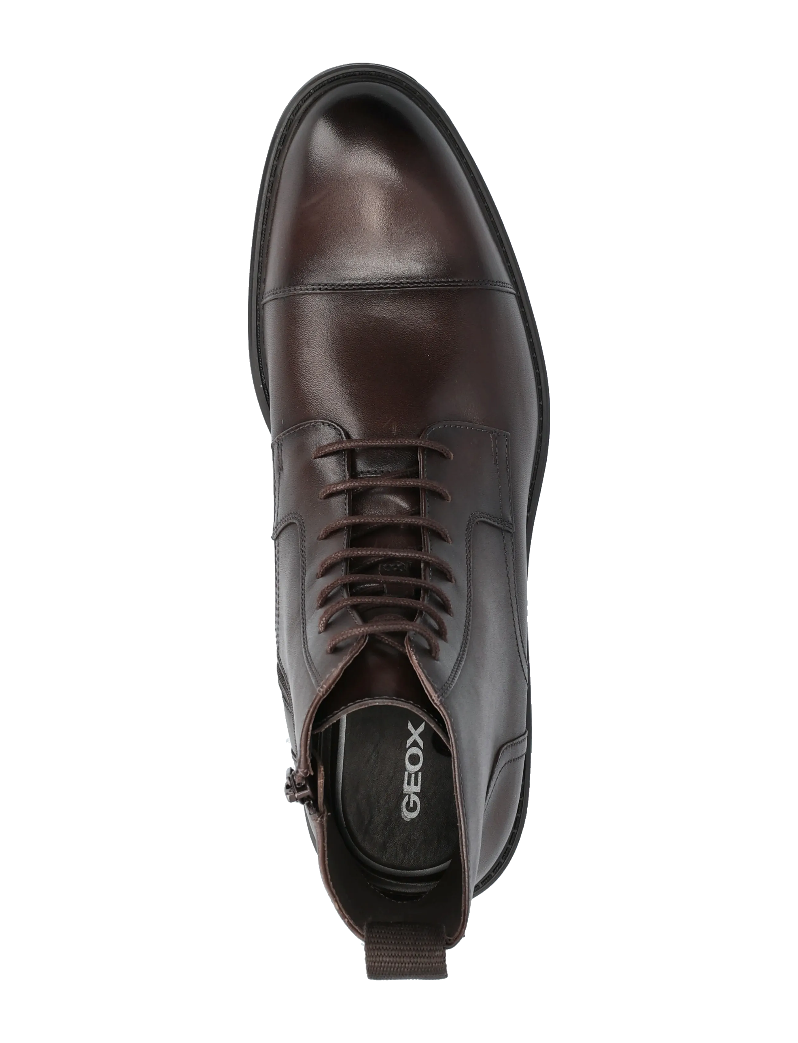 GEOX - U WALK PLEASURE B B - kängor med snörning - coffee - 3