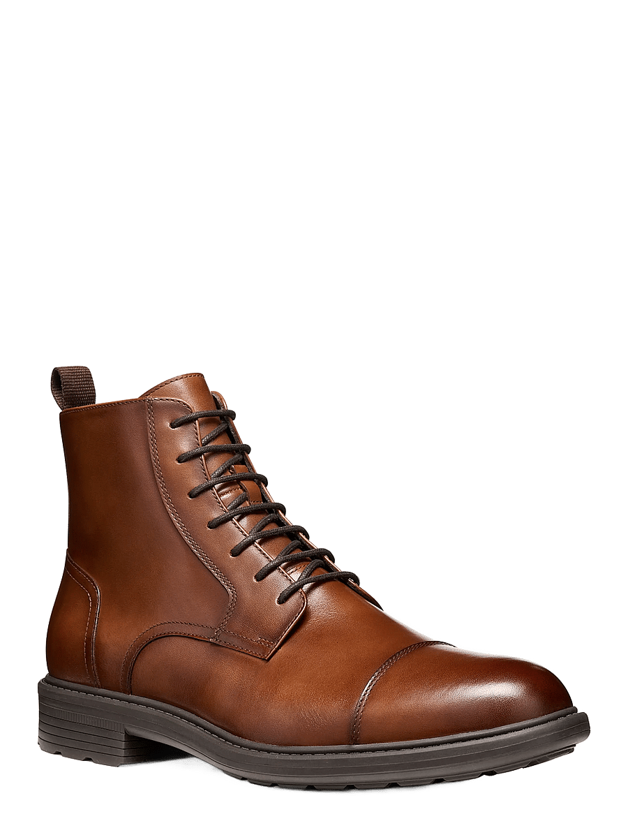 GEOX - U WALK PLEASURE B B - snørestøvler - cognac - 0