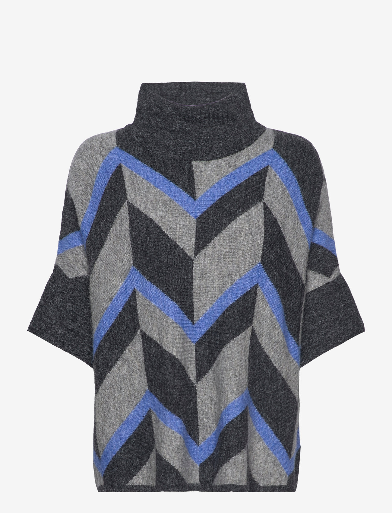 Gerry Weber Edition - PULLOVER 1/2 SLEEVE - grey/blue figured - 0