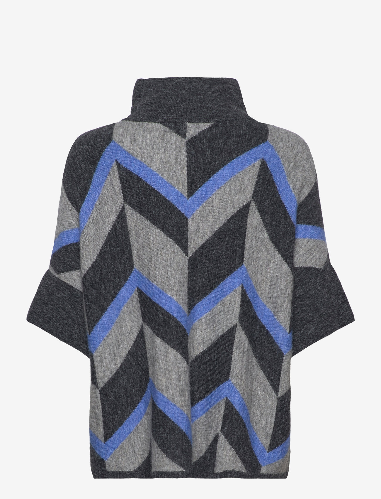 Gerry Weber Edition - PULLOVER 1/2 SLEEVE - grey/blue figured - 1