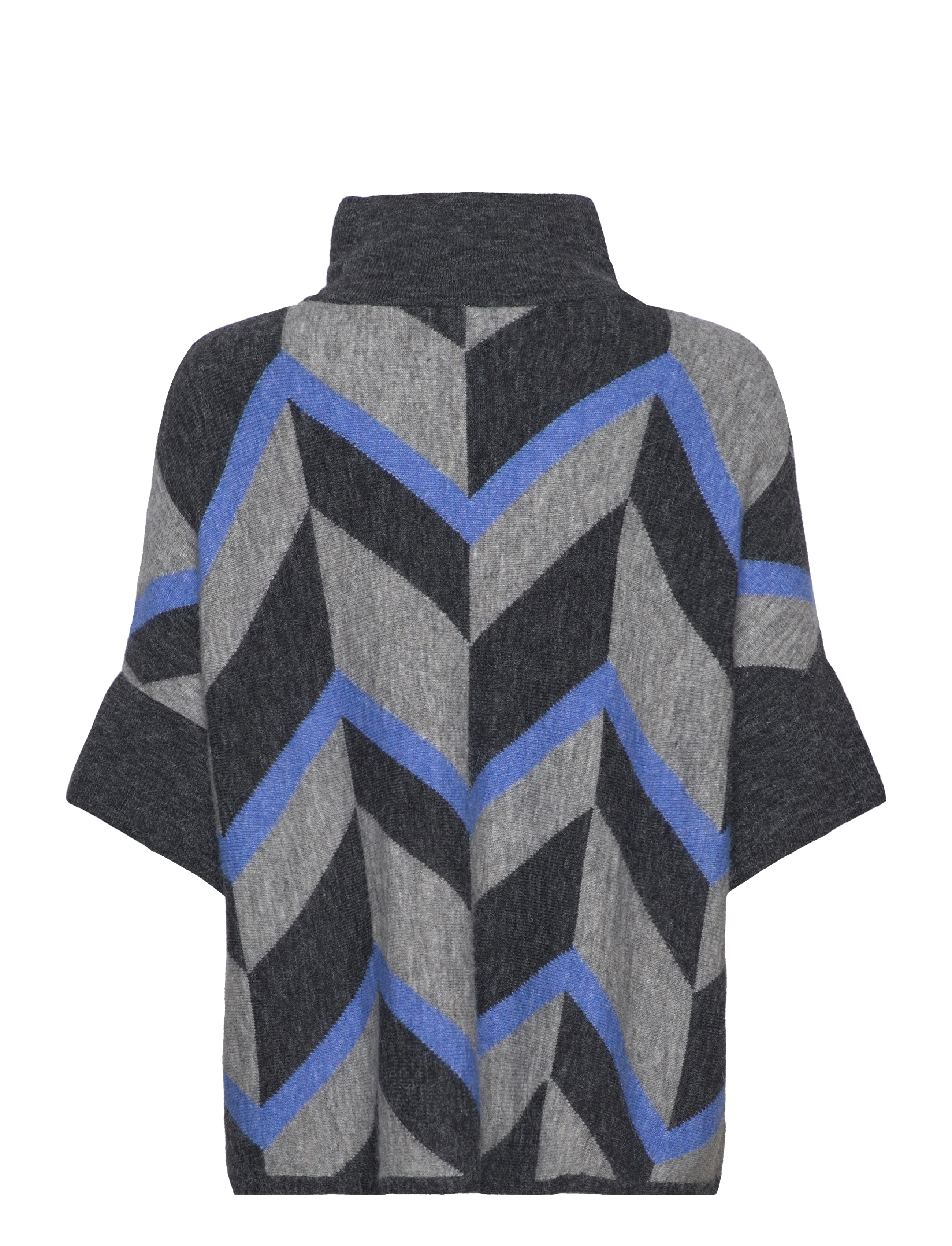 Gerry Weber Edition - PULLOVER 1/2 SLEEVE - grey/blue figured - 1