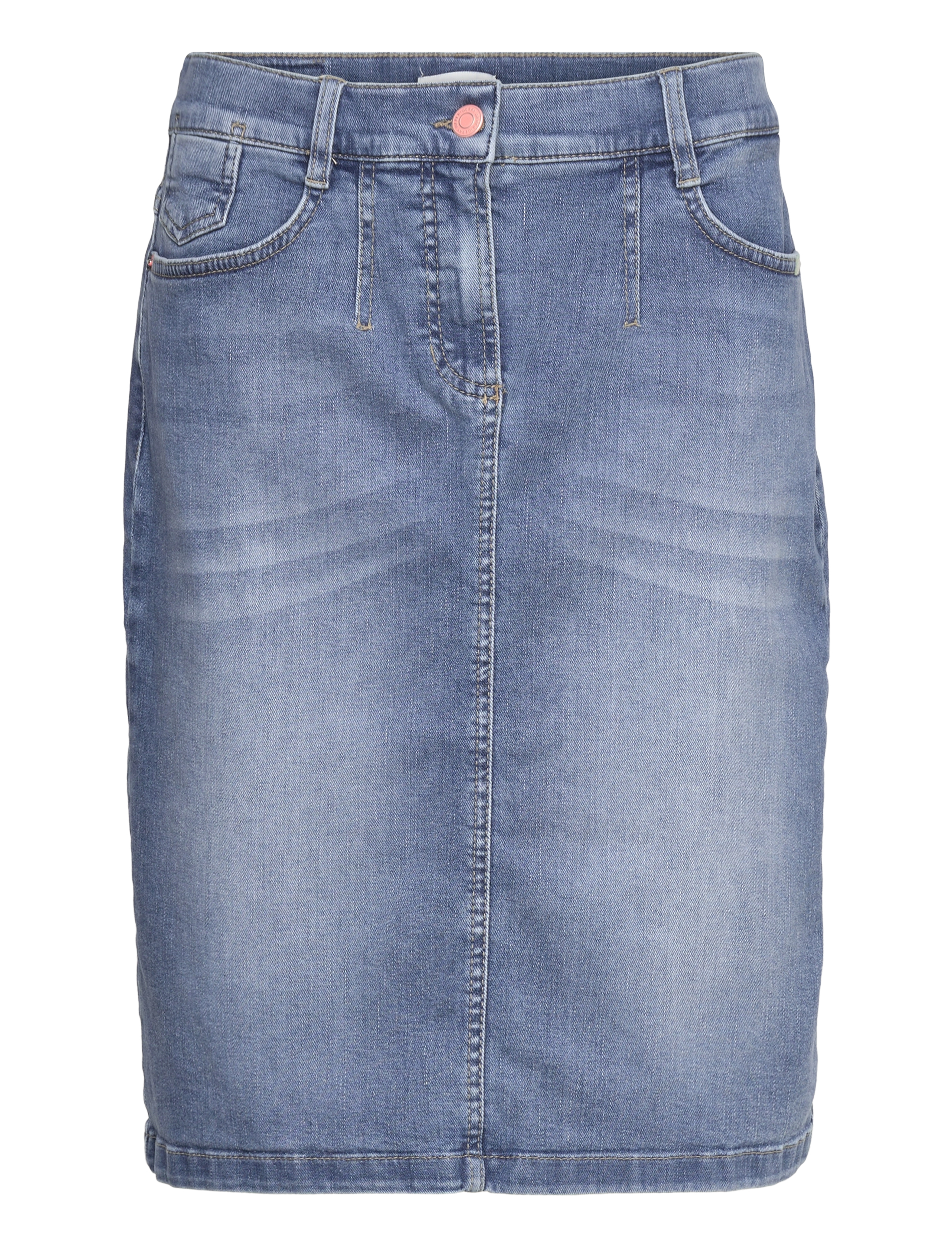 SKIRT WOVEN SHORT - BLUE DENIM WITH USE