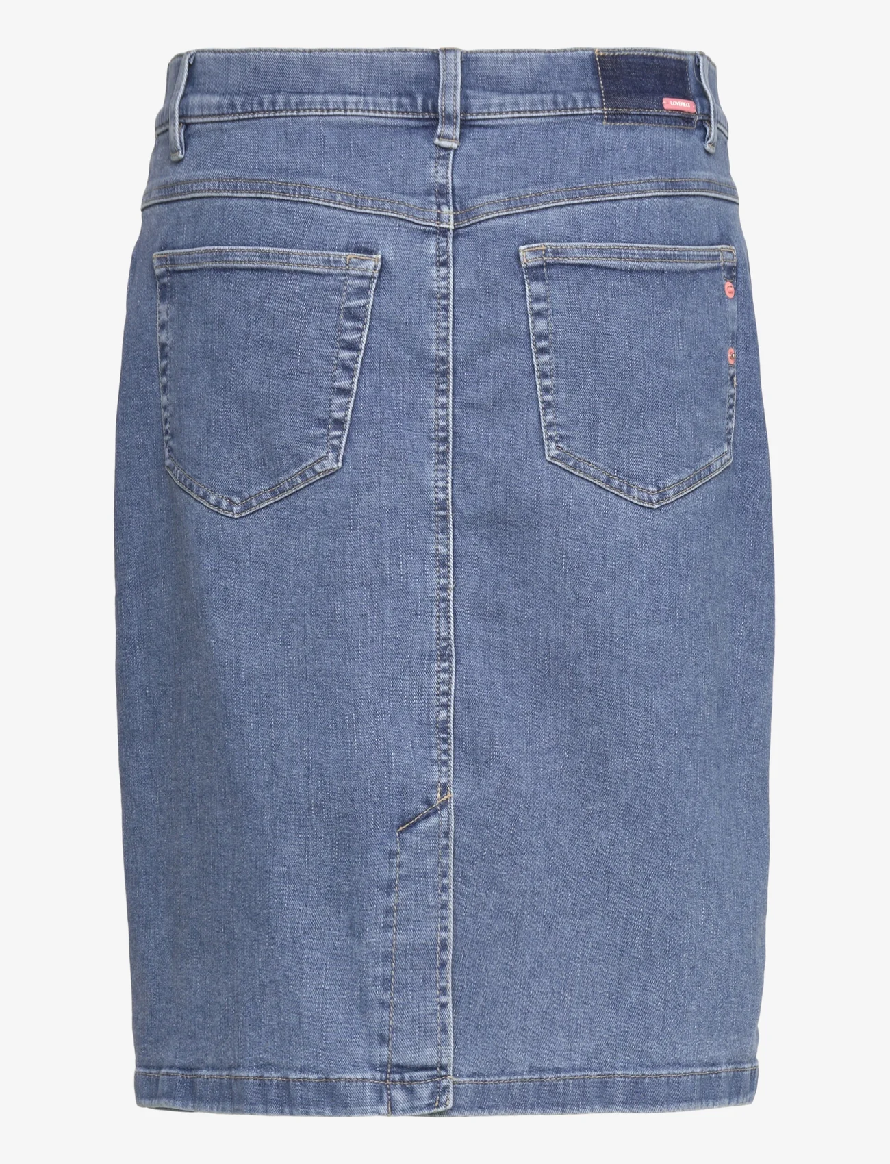 Gerry Weber Edition - SKIRT WOVEN SHORT - jeansröcke - blue denim with use - 1