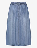SKIRT WOVEN LONG - BLUE WITH USE