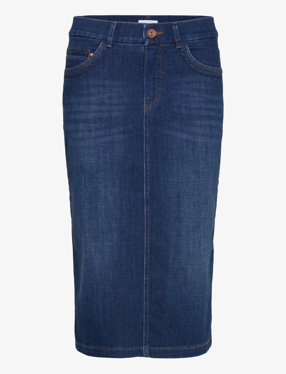 Gerry Weber Edition - Skirt woven long - jeansröcke - blue denim with use - 0