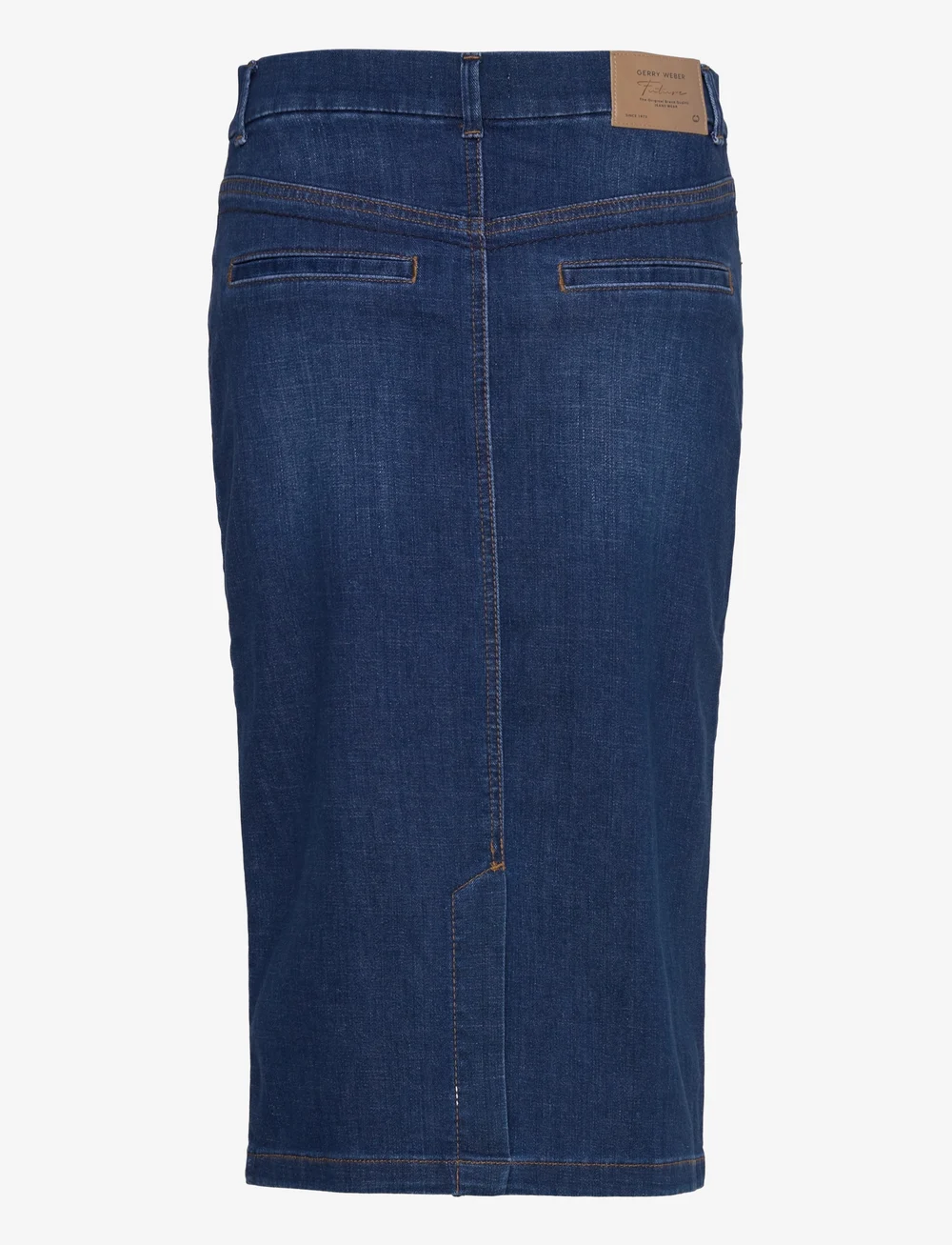 Gerry Weber Edition - Skirt woven long - jeansröcke - blue denim with use - 1