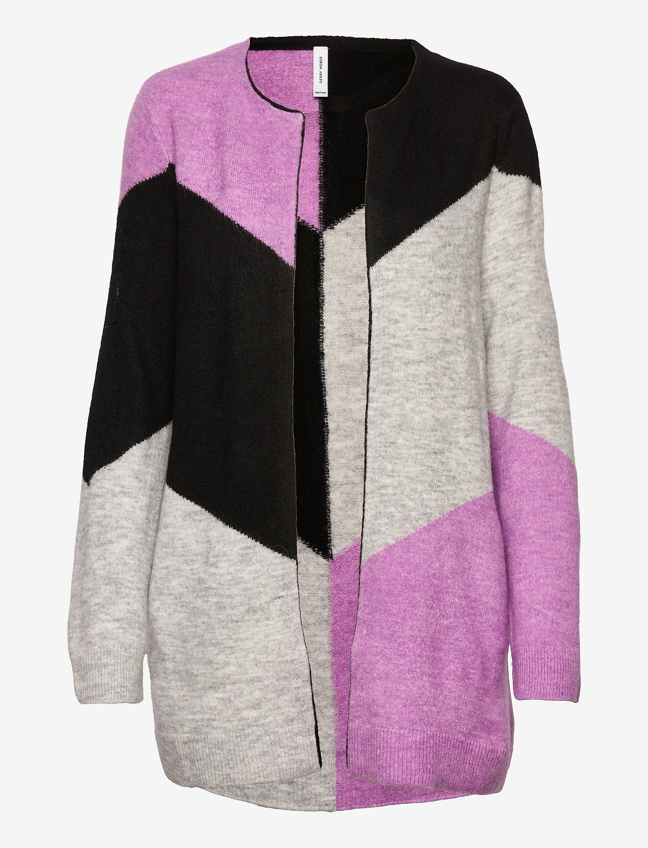 Gerry Weber Edition - JACKET KNIT - grey/lilac/pink patch - 0