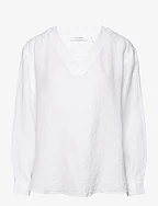 BLOUSE 1/1 SLEEVE - WHITE/WHITE