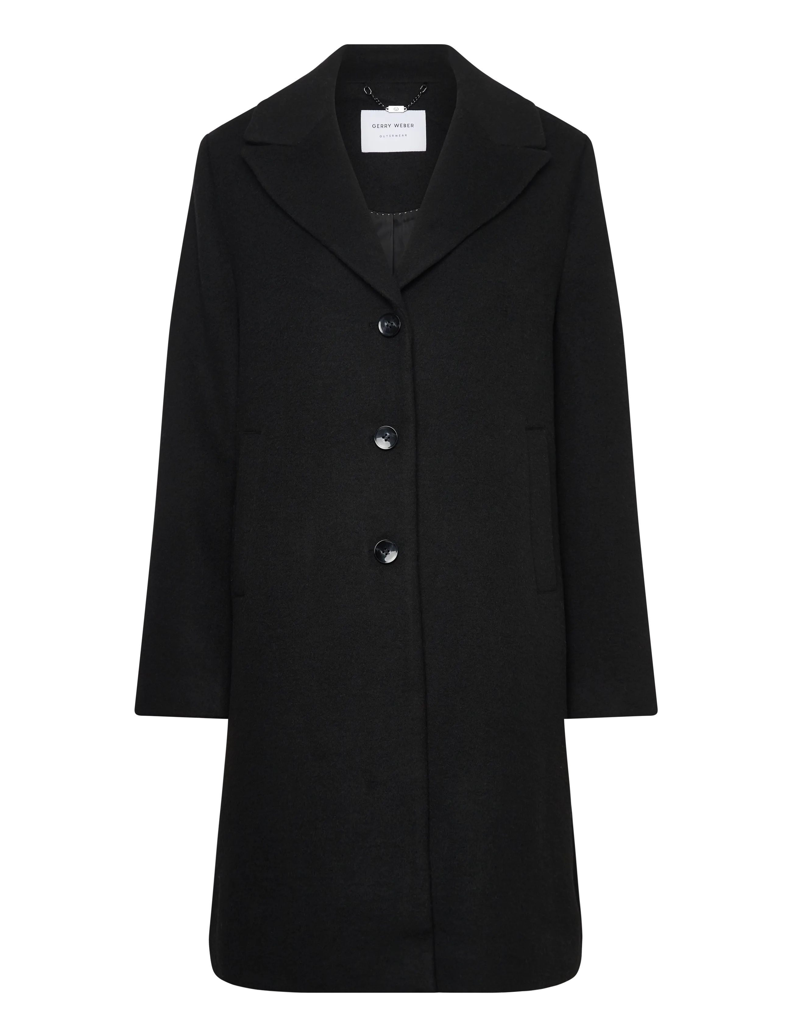 Gerry Weber Edition Coat Wool, 44, Coats, Schwarz - Wool Frauen