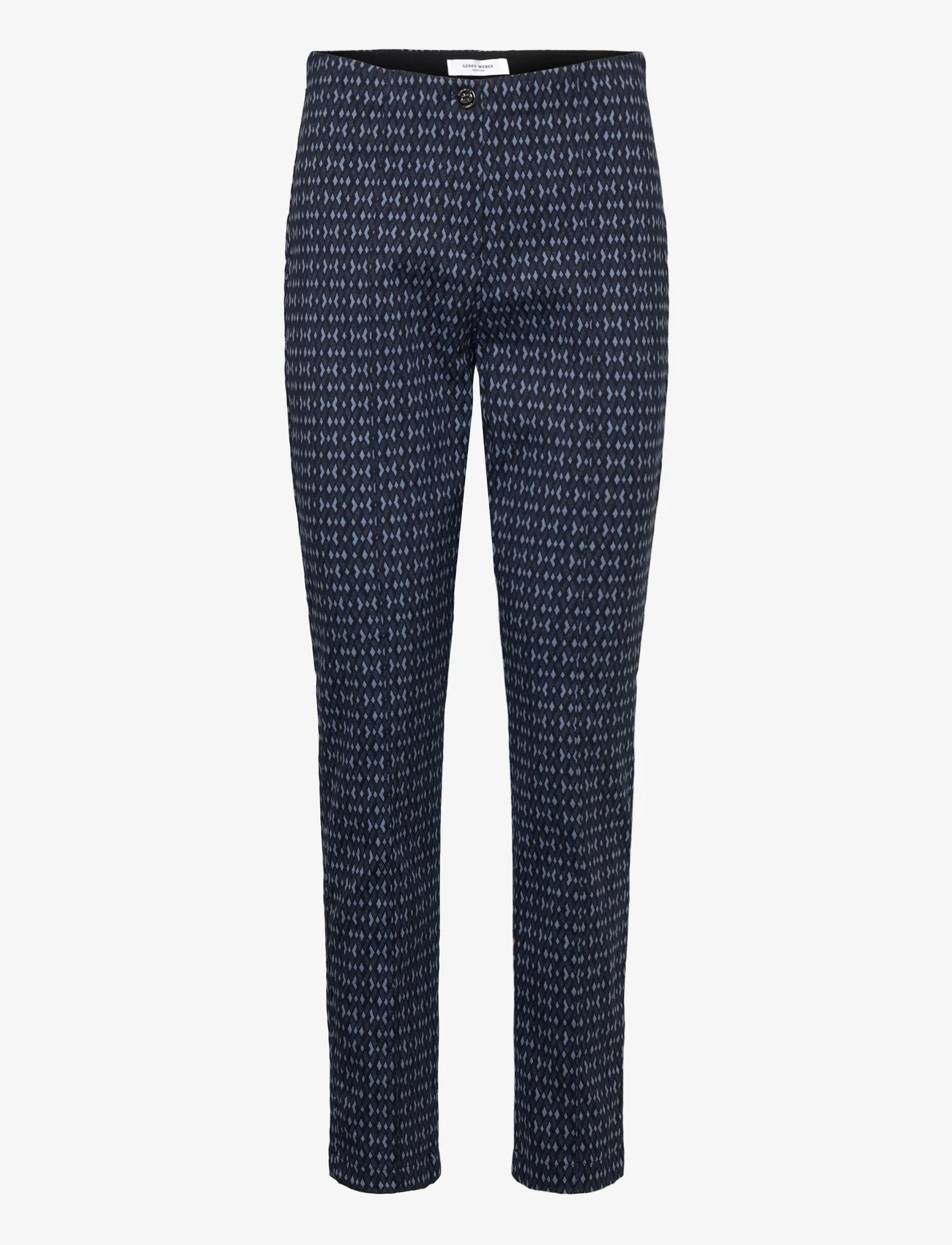 Gerry Weber Edition - PANT LEISURE CROPPED - straight leg trousers - blue figured - 0