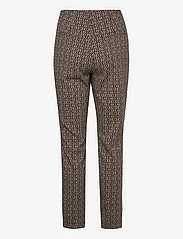 Gerry Weber Edition - PANT LEISURE CROPPED - straight leg trousers - ecru/white/grey figured - 1