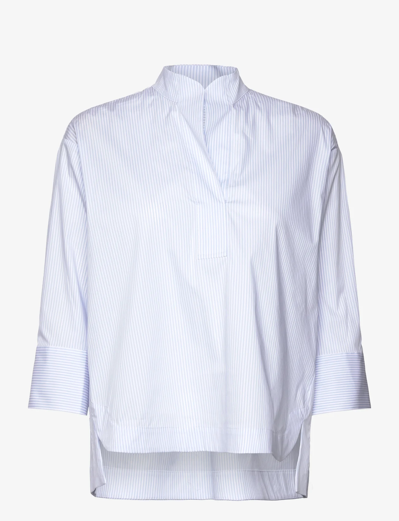 Gerry Weber Edition - BLOUSE 3/4 SLEEVE - long-sleeved shirts - blue/ecru/white stripes - 0