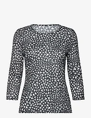 Gerry Weber Edition - T-SHIRT 3/4 SLEEVE - lowest prices - blue/ecru/white print - 0
