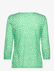 Gerry Weber Edition - T-SHIRT 3/4 SLEEVE - t-shirts met lange mouwen - green/ecru/white print - 1