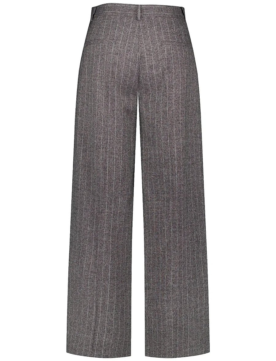 Gerry Weber - Pant long - pidulikud püksid - black offwhite patterned - 0