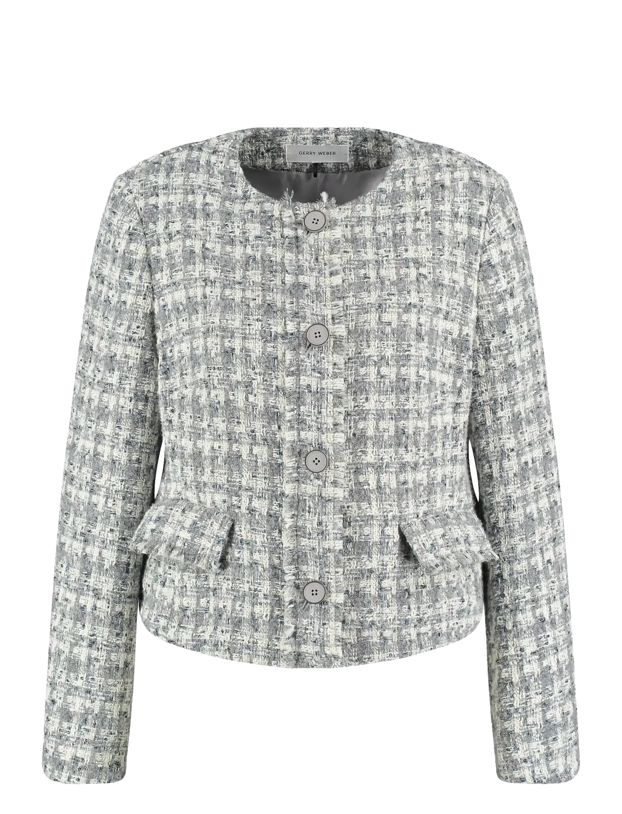Gerry Weber Blazer Long Sleeve, 36, Grey, Blazere > Bouclé Blazere, Dame