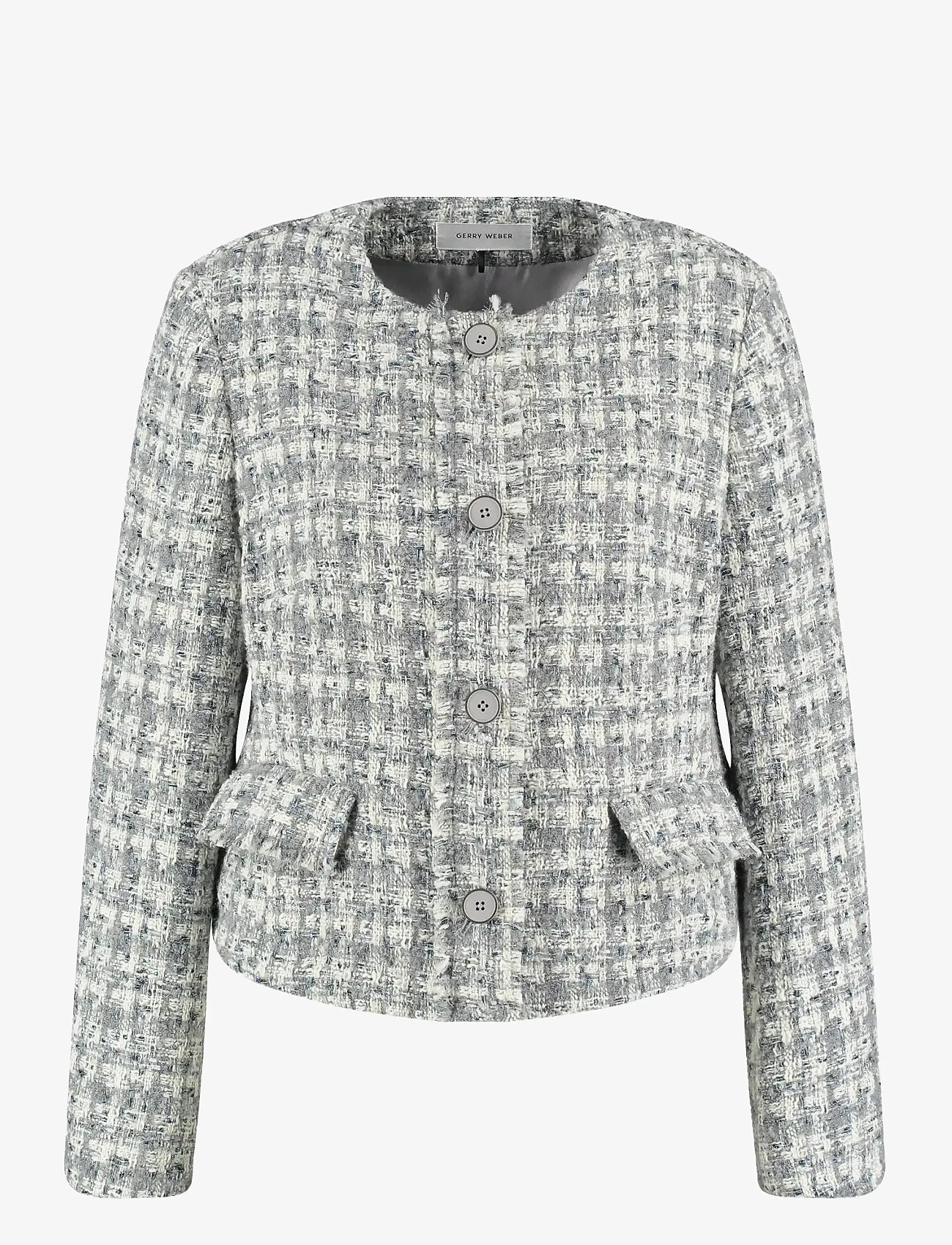 Gerry Weber - Blazer long sleeve - bouclé - grey offwhite patterned - 0