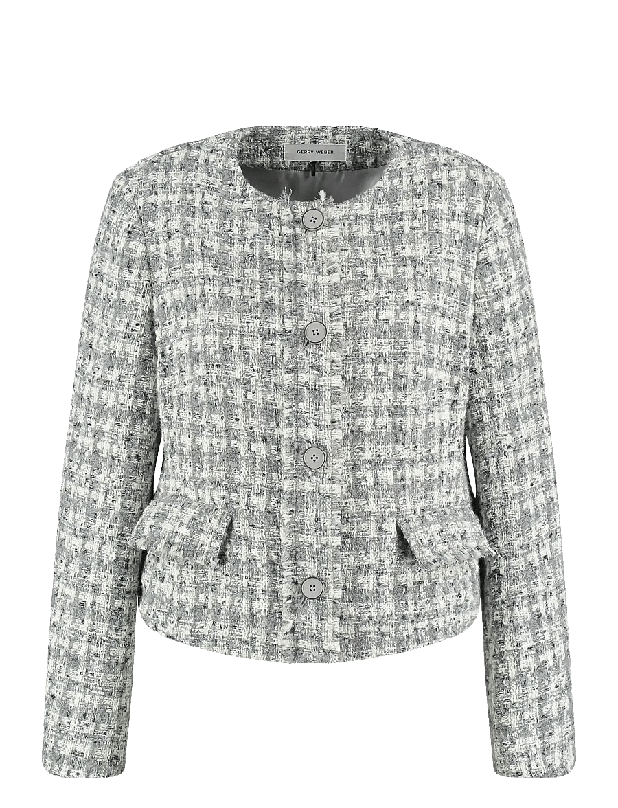 Gerry Weber - Blazer long sleeve - grey offwhite patterned - 0
