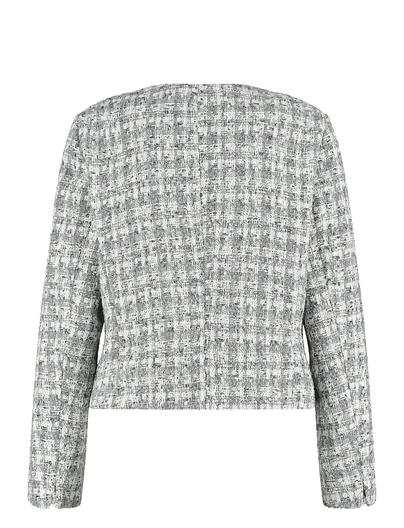 Gerry Weber - Blazer long sleeve - bouclé - grey offwhite patterned - 1