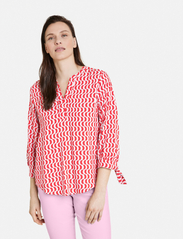 Gerry Weber - BLOUSE 3/4 SLEEVE - blouses met lange mouwen - ecru/white/red/orange print - 2