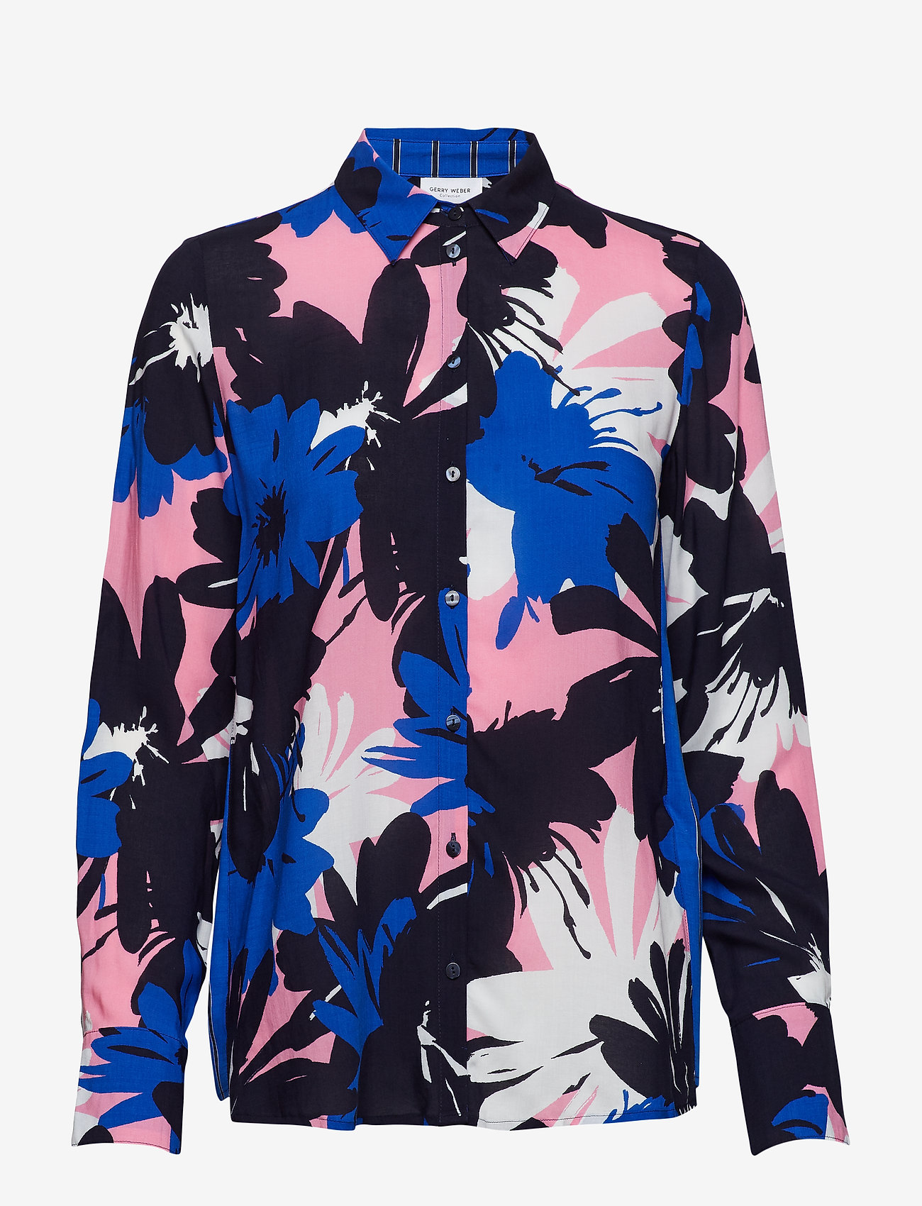 BLOUSE LONG-SLEEVE - BLUE/ CANDY/ WHITE