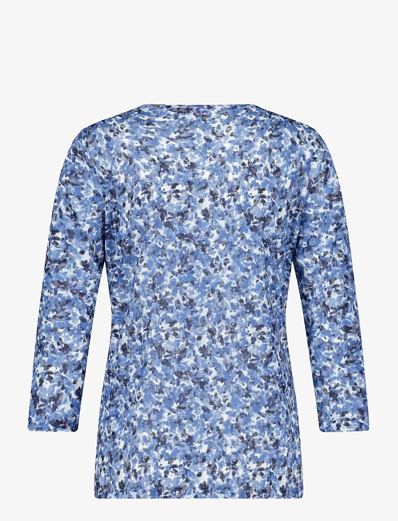 Gerry Weber - T-SHIRT 3/4 SLEEVE - långärmade toppar - night sky/lake blue miniflower - 1