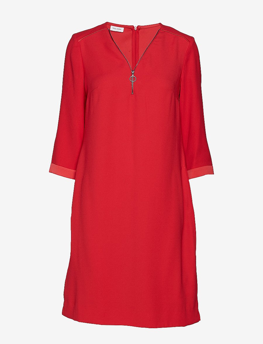 gerry weber red dress Gerry Weber 180028 Fire Red Print Dress Experience Boutique