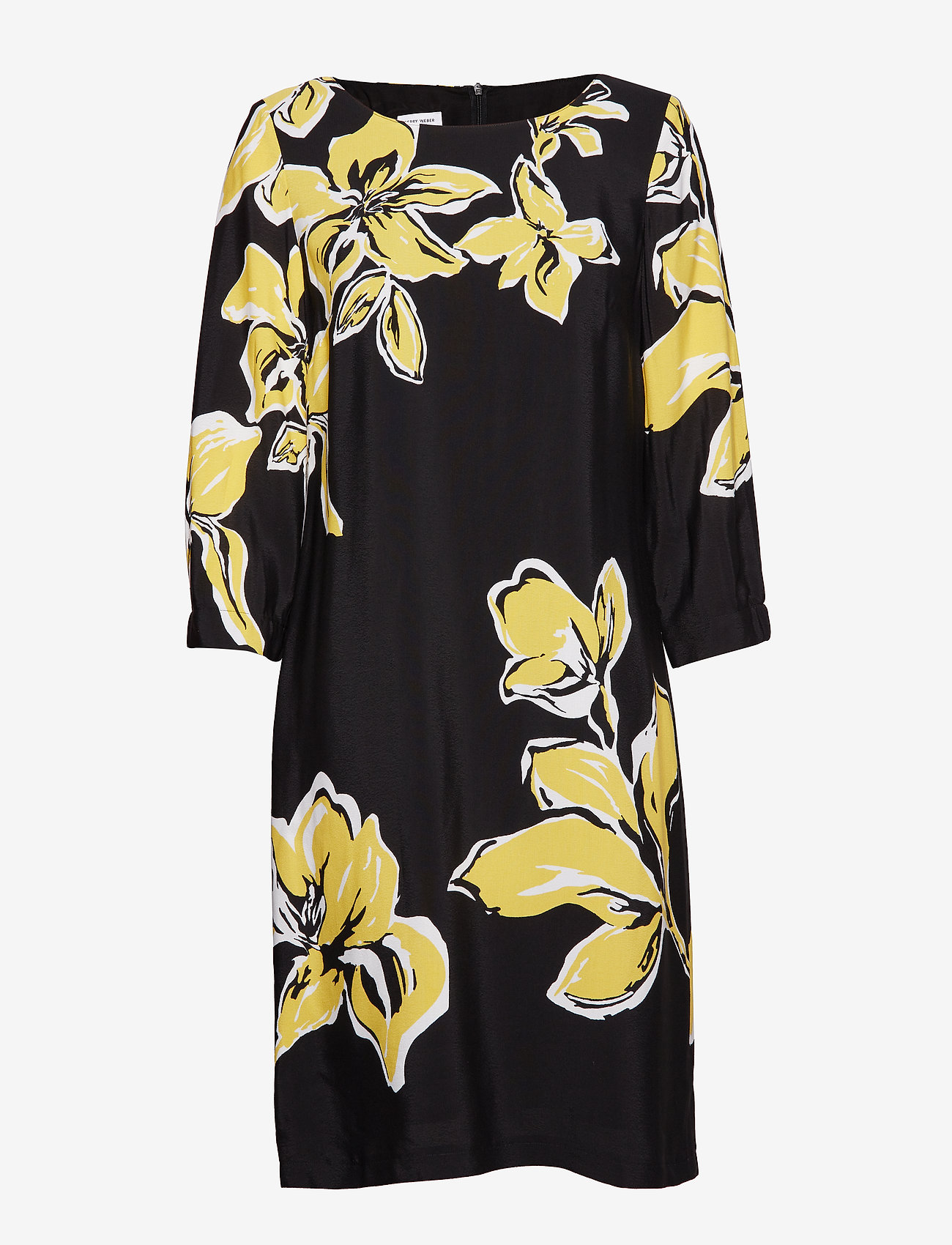 Gerry Weber - DRESS WOVEN FABRIC - black/yellow print - 0