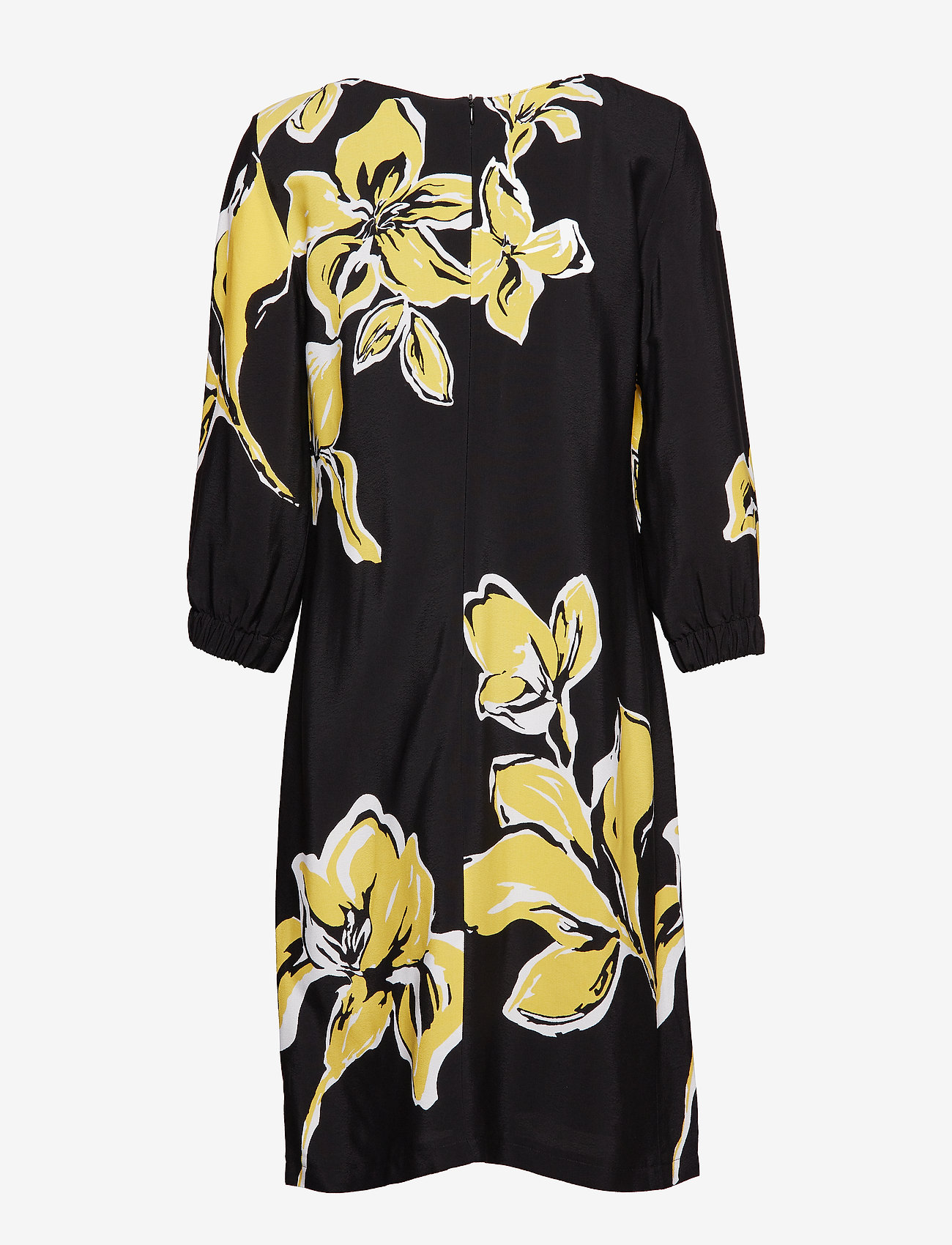 Gerry Weber - DRESS WOVEN FABRIC - black/yellow print - 1