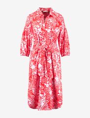 Gerry Weber - DRESS WOVEN - marškinių tipo suknelės - ecru/white/red/orange print - 0
