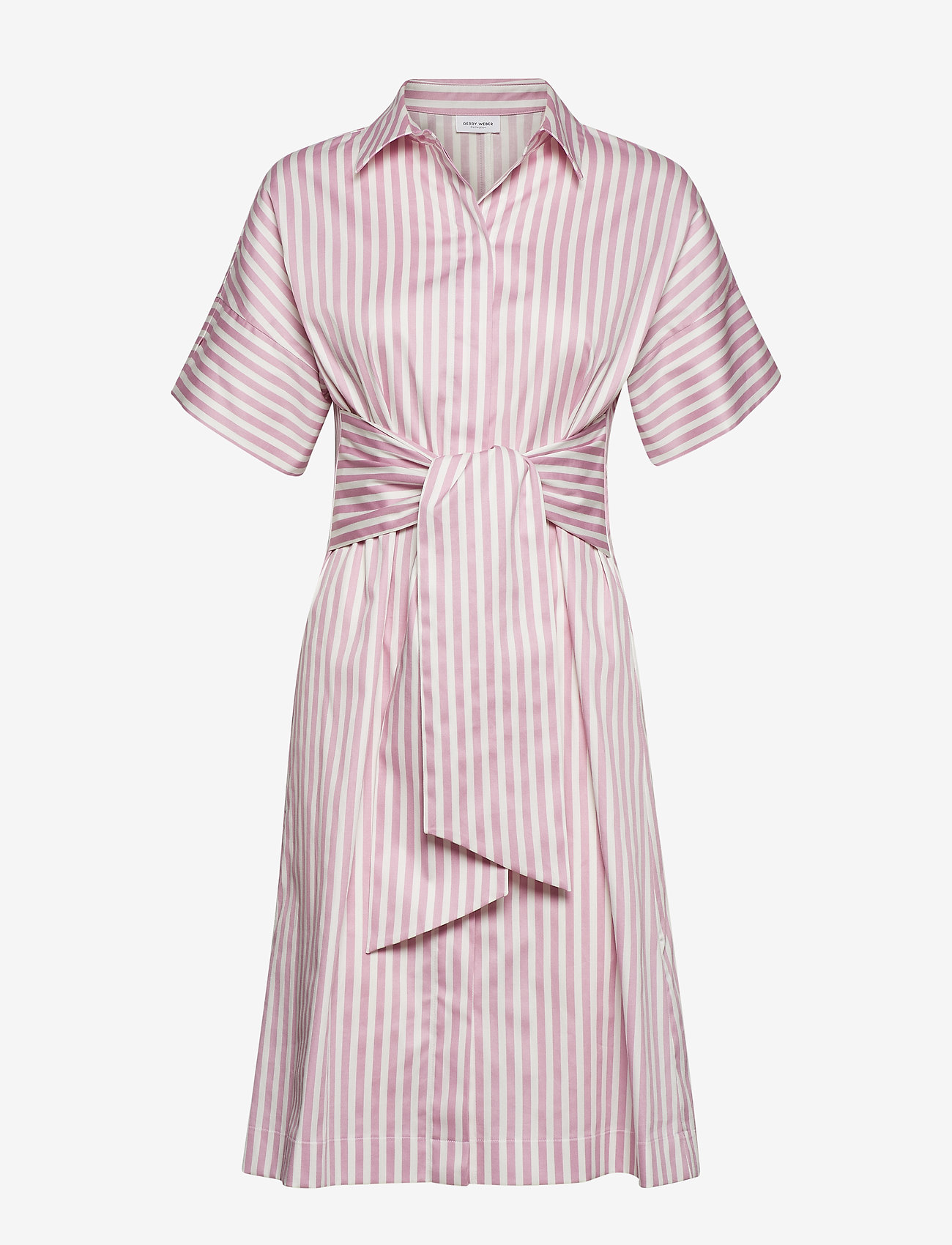 Gerry Weber - DRESS WOVEN FABRIC - ecru/white/lilac/pink stripes - 0