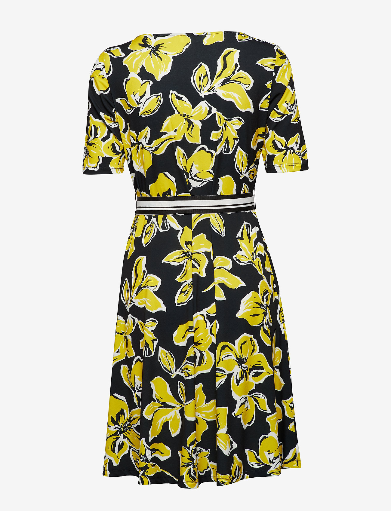 Gerry Weber - DRESS KNITTED FABRIC - black/yellow print - 1