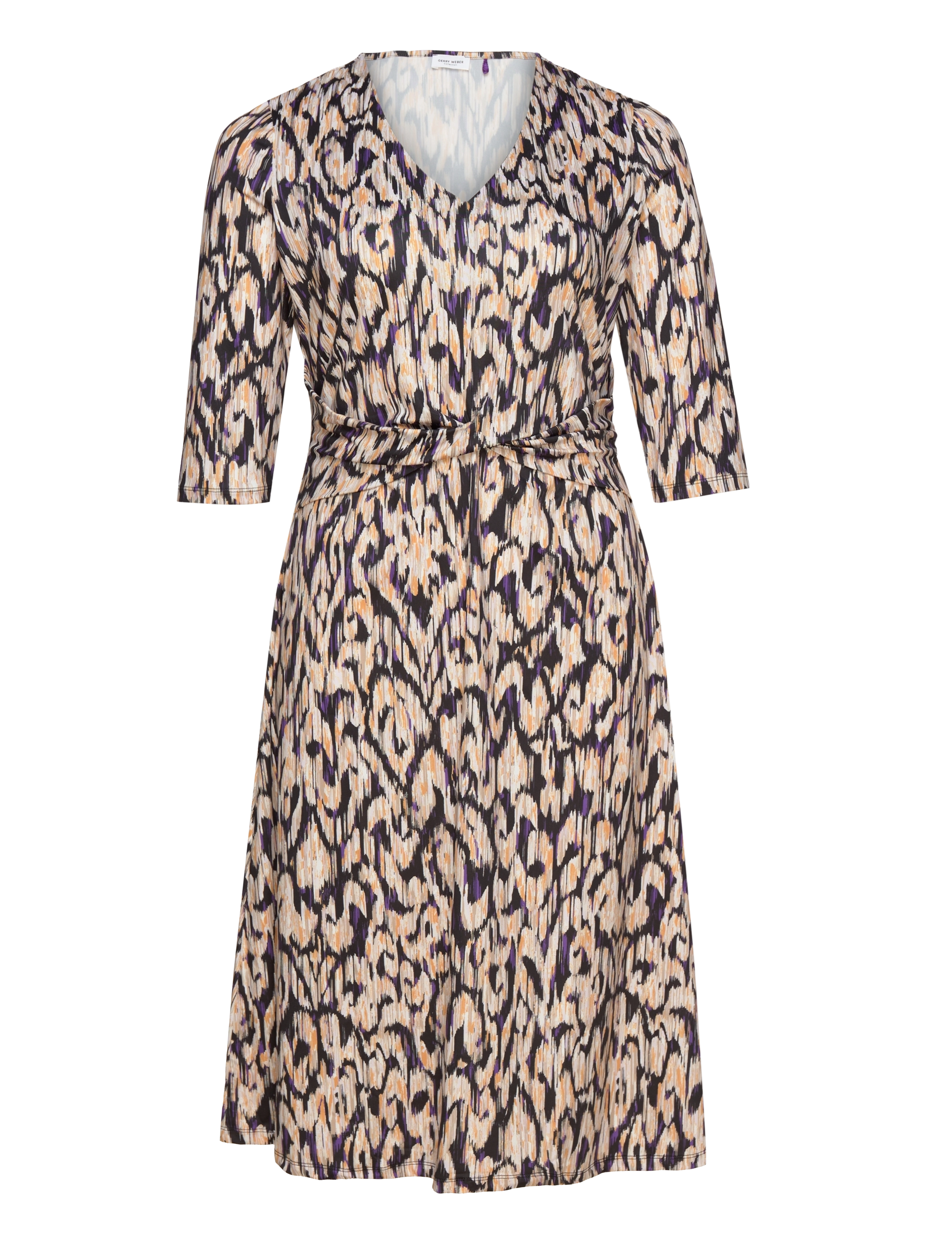 Gerry Weber DRESS JERSEY - Kleidung - ECRU/WHITE/LILAC/PINK PRINT / black