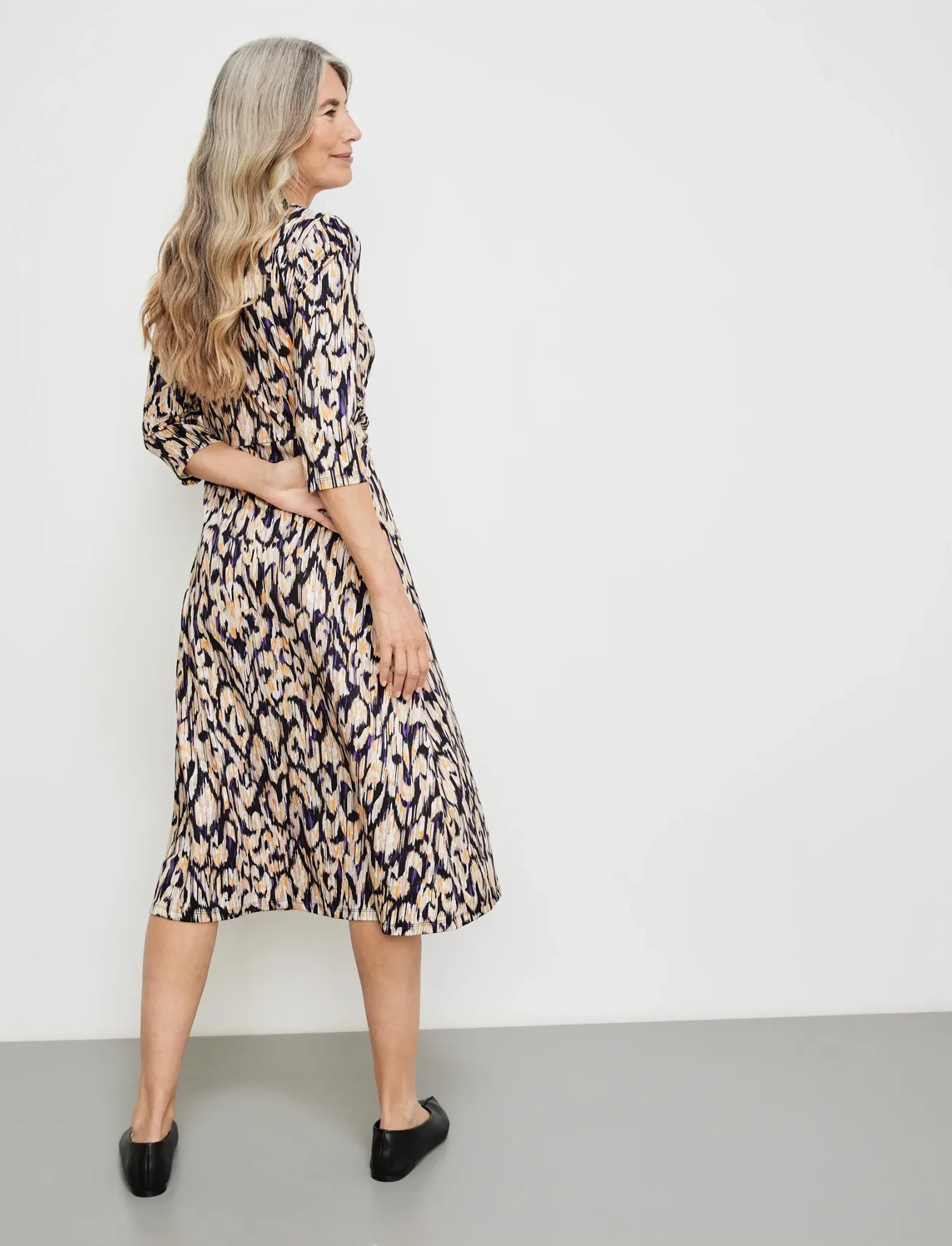 Gerry Weber - DRESS JERSEY - ecru/white/lilac/pink print - 3