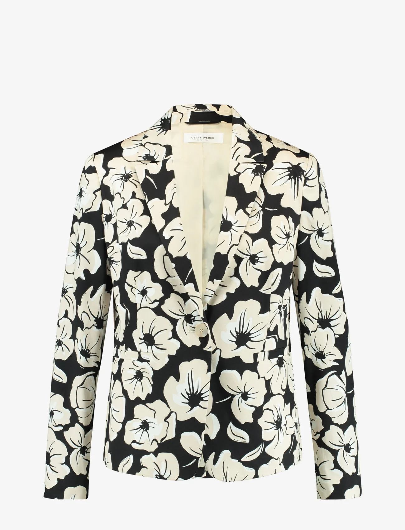 Gerry Weber - BLAZER LONG SLEEVE - party wear at outlet prices - black/ecru/white print - 0