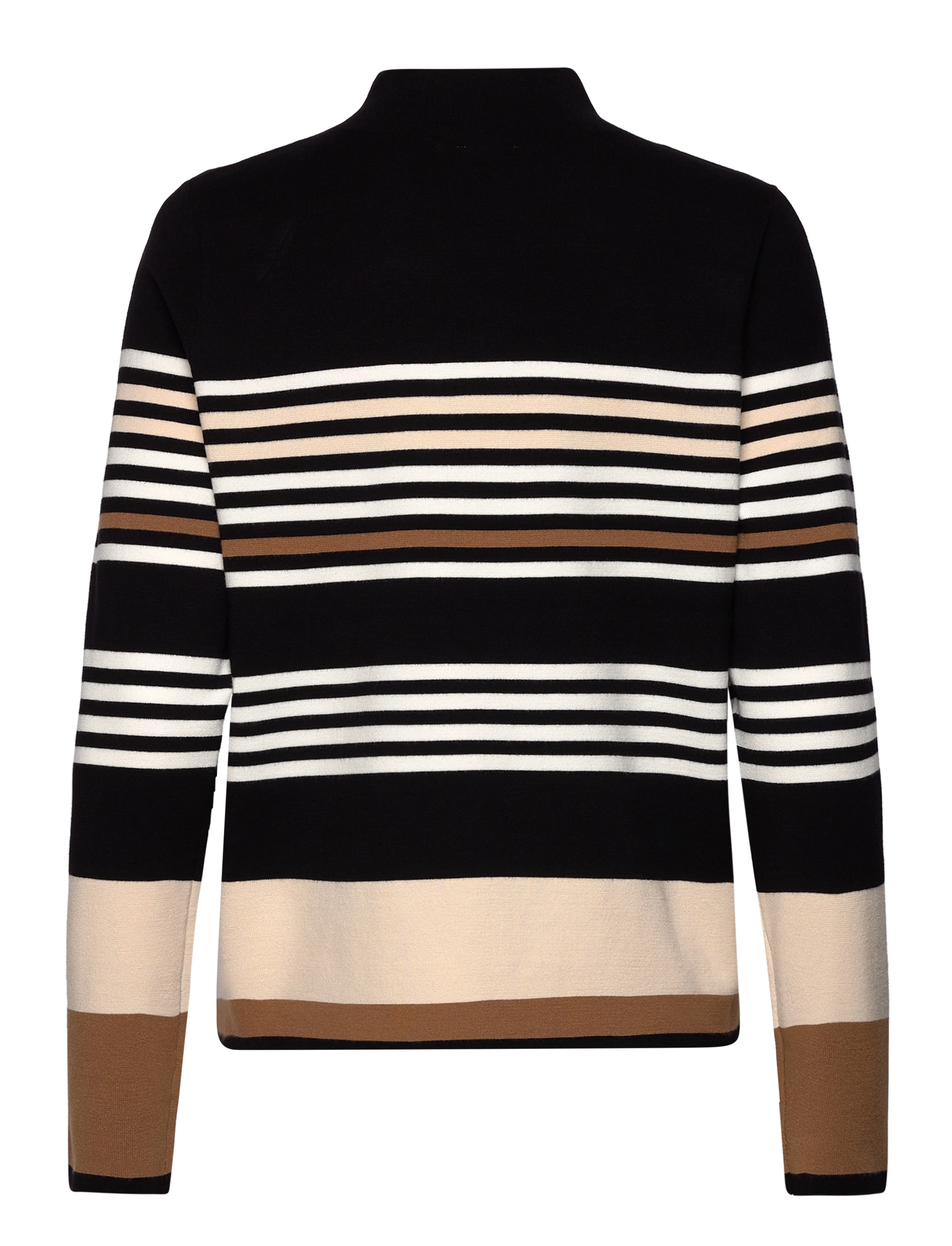 Gerry Weber - Pullover 1/1 Arm - black-camel stripe - 1