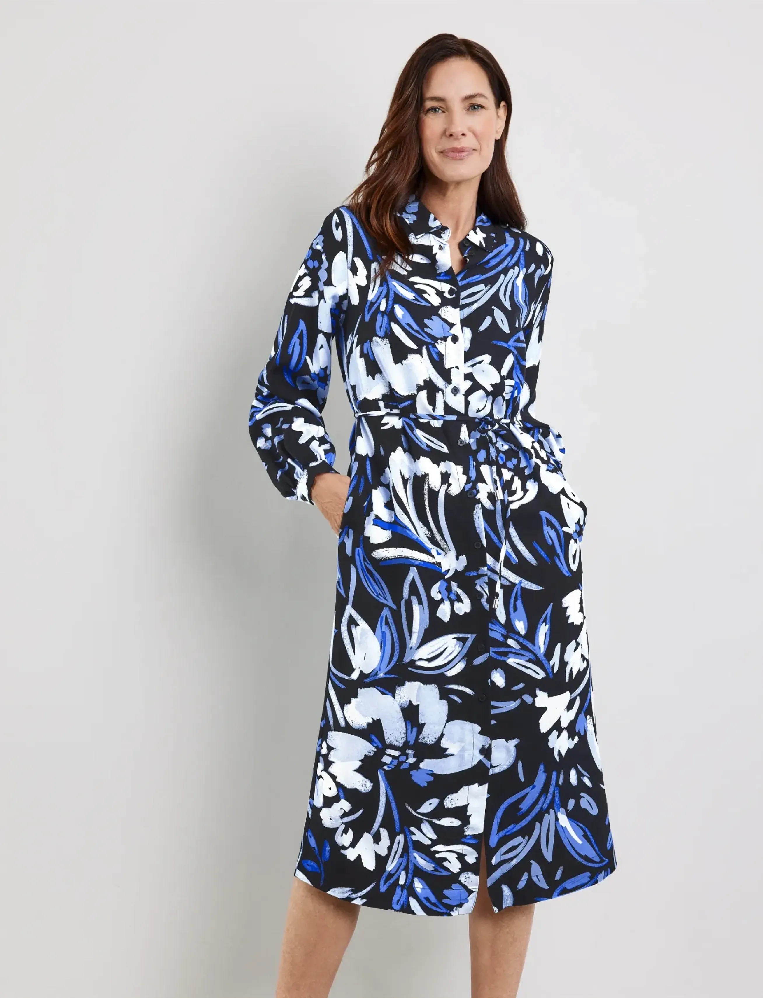 Gerry Weber - DRESS WOVEN - skjortekjoler - blue print - 3