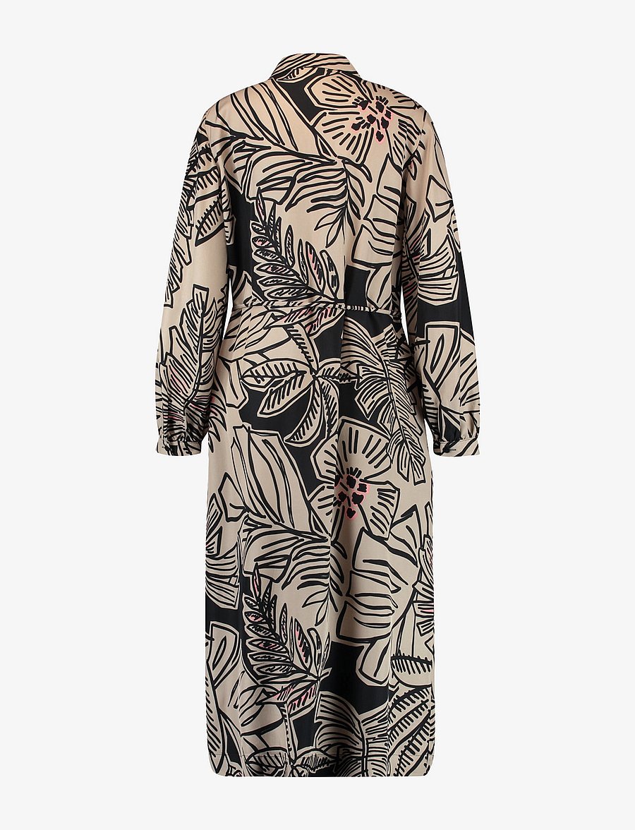 Gerry Weber - DRESS WOVEN - ecru/white/black print - 1