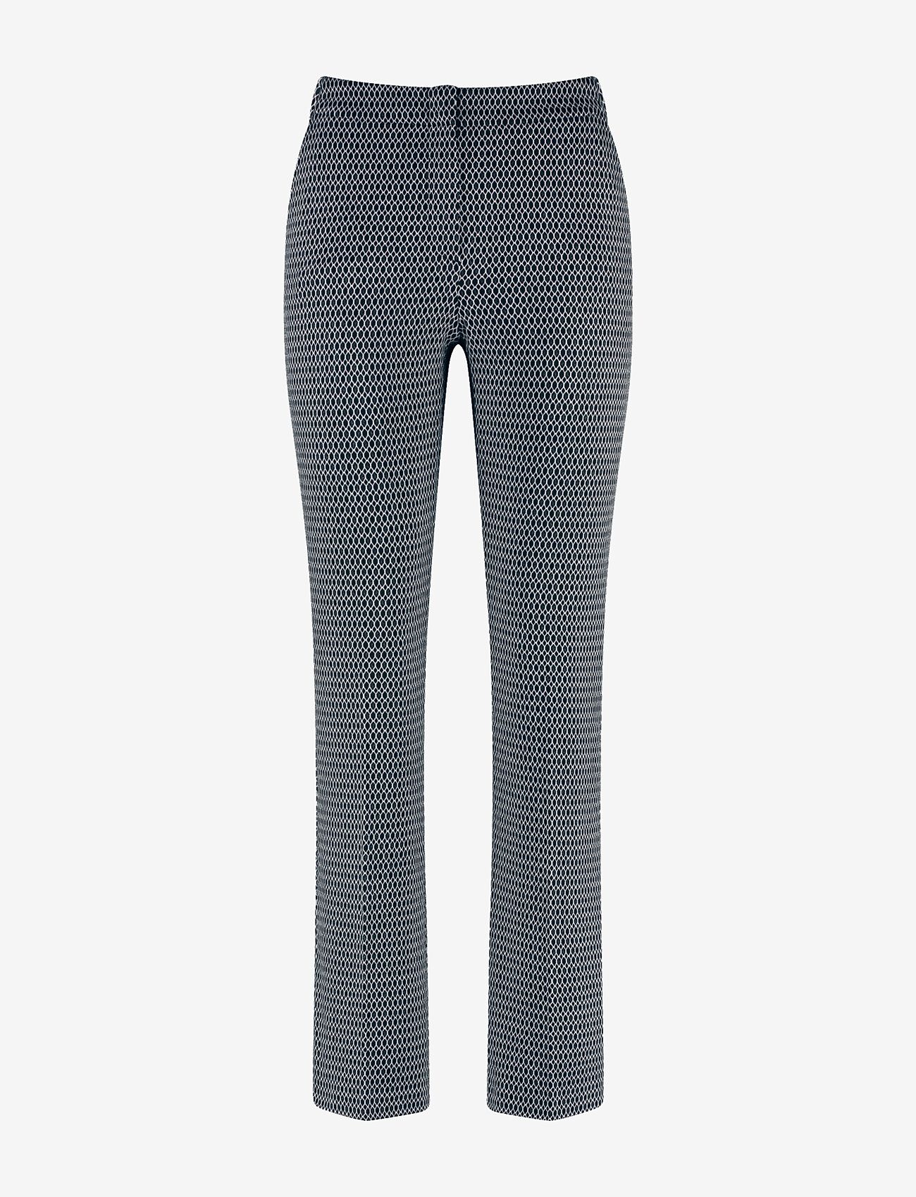 Gerry Weber - Pant long - black / blue steel jacquard - 0