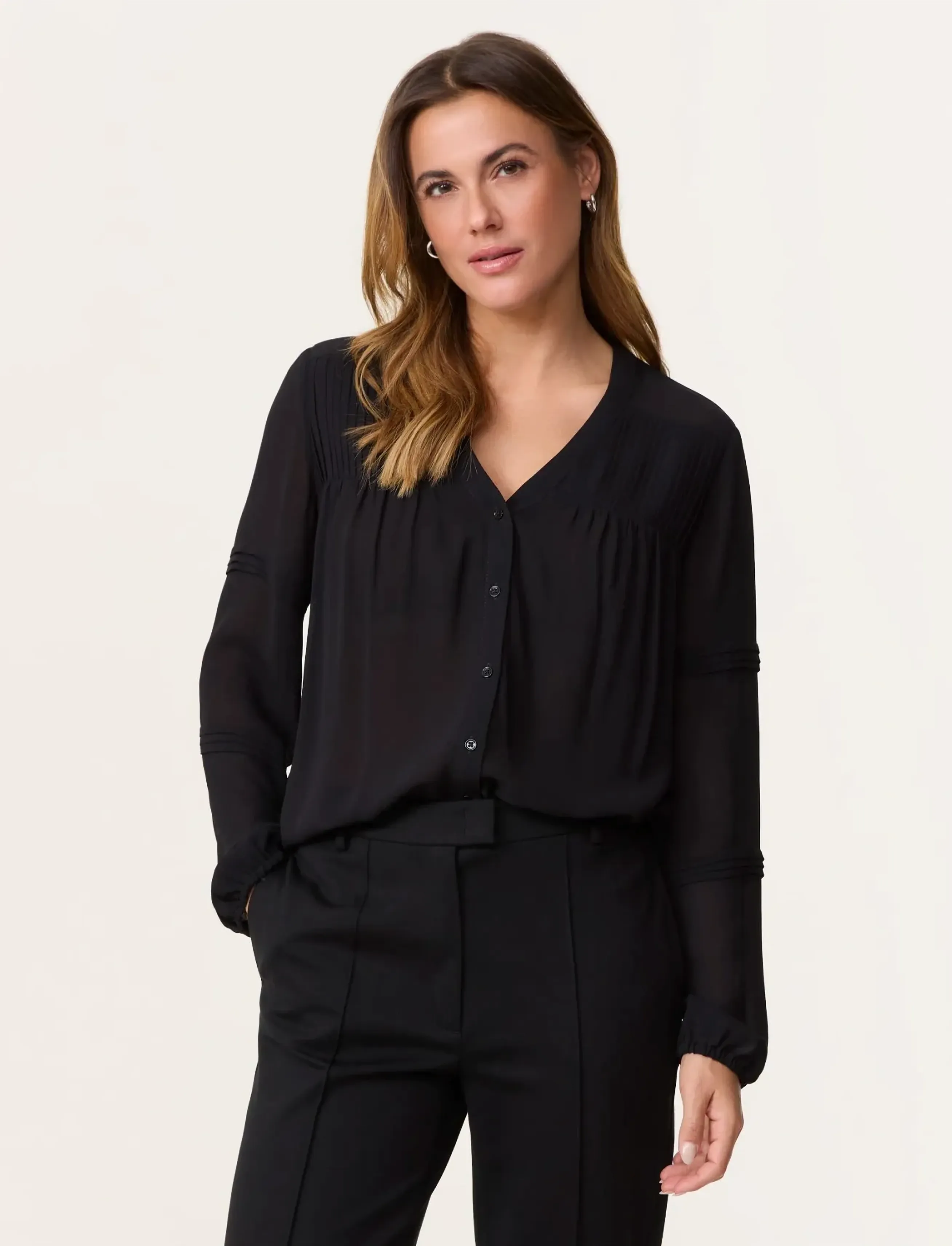 Gerry Weber - BLOUSE 1/1 SLEEVE - bluzki z długimi rękawami - black - 3