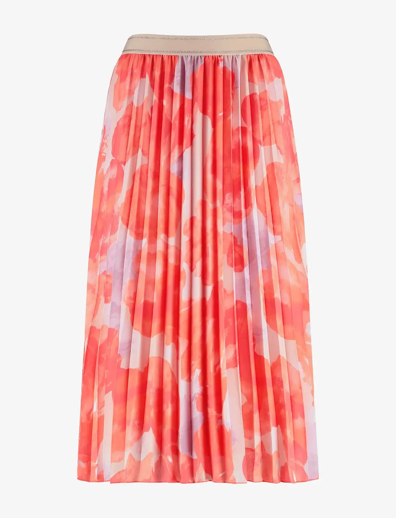 Gerry Weber - SKIRT WOVEN LONG - plisserade kjolar - hazy orange/lavender  aop - 0
