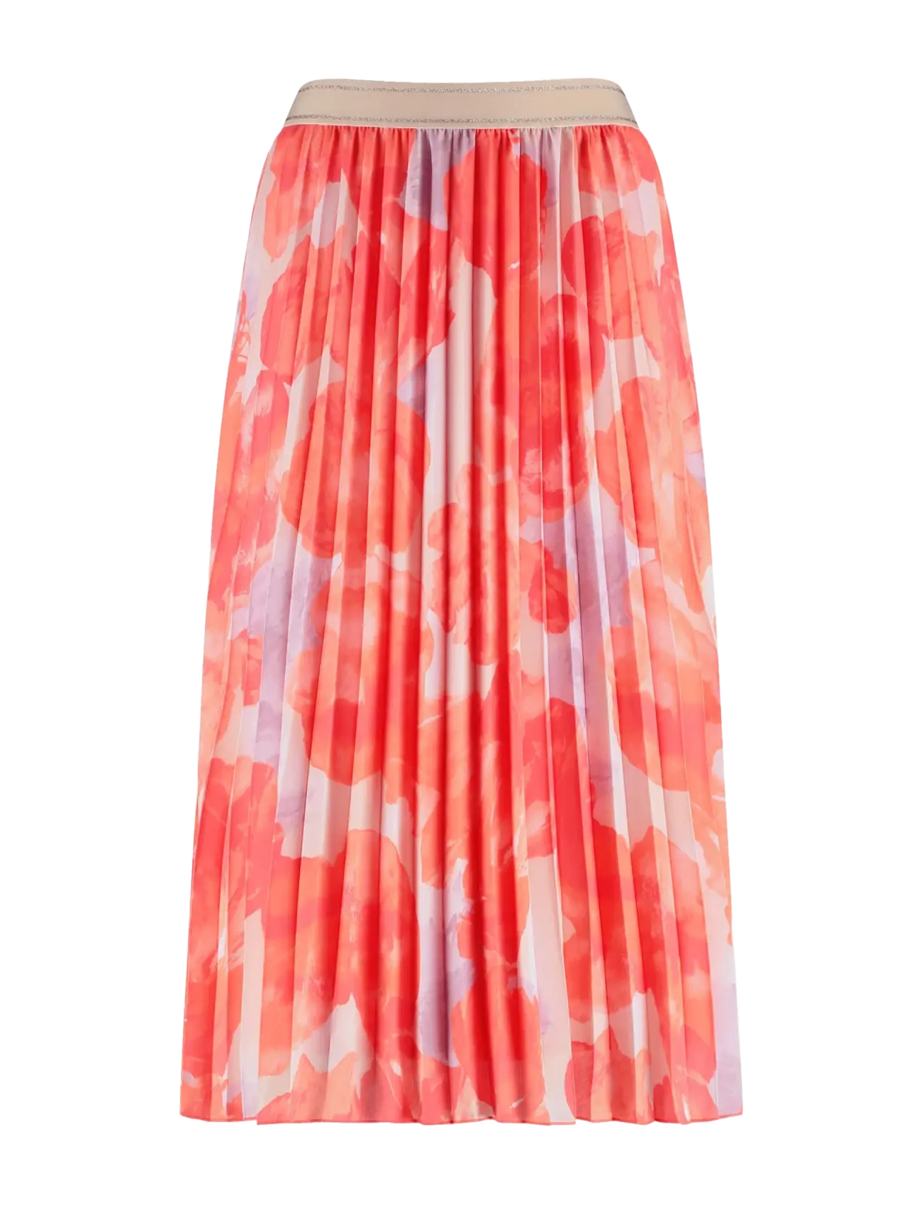 Gerry Weber SKIRT WOVEN LONG - Seelikud - HAZY ORANGE/LAVENDER  AOP / red