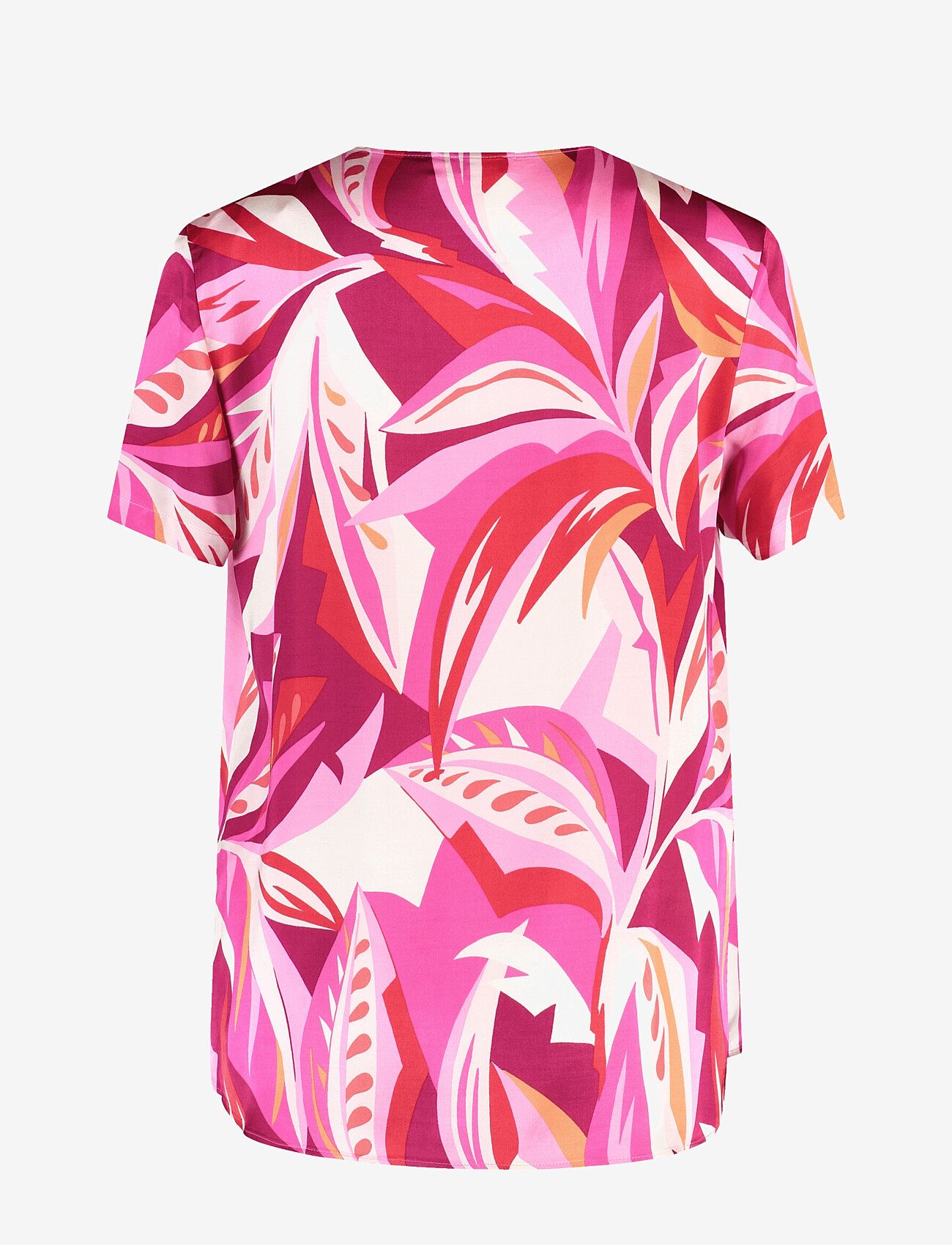 Gerry Weber - Blouse 1/2 sleeve - kurzämlige blusen - red/pink/sunrise leaf aop - 1